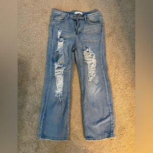 Almost famous distressed straight leg Jean